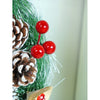 Bushy Frosty MDF Tree With Pinecones Berries & Mushroom Buds Christmas Wreath | 22 Inches