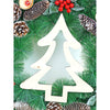 Bushy Frosty MDF Tree With Pinecones Berries & Mushroom Buds Christmas Wreath | 22 Inches