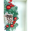 Bushy Frosty Big Red Gold Bow Snowman With Heavy Fillers Artificial Christmas Wreath | 22 Inches