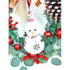 Bushy Frosty Big Red Gold Bow Snowman With Heavy Fillers Artificial Christmas Wreath | 22 Inches