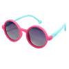 Pink Frame With Teal Arms Anti Ultraviolet Girls Sunglasses With Hardcase Storage