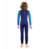 Dive 2-Piece set Navy & Orange Side Panel, Front-Zip Jacket with Full Length Pants, 2.5mm Neoprene Kids Swimsuit with Free Washbag