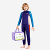 Dive 2-Piece set Navy & Orange Side Panel, Front-Zip Jacket with Full Length Pants, 2.5mm Neoprene Kids Swimsuit with Free Washbag