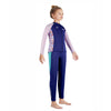 Dive 2-Piece Navy & Purple Front-Zip Jacket with Full Length Pants, 2.5mm Neoprene Kids Swimsuit with Free Washbag
