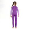 Dive 2-Piece set Purple & Pink Side Panel, Front-Zip Jacket with Full Length Pants, 2.5mm Neoprene Kids Swimsuit with Free Washbag