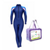 Full Length Navy Blue Stirrup Foot Loop, Teens and Womens Swimwear in UPF 50+ with Free Washbag