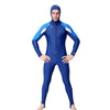 Full-Length Navy Blue Hood & Stirrup Foot Loop, Teens and Mens Swimwear in UPF 50+ with Free Washbag