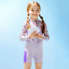 Dive Purple Strawberry Printed Knee Length 2.5mm Neoprene Kids Swimsuit with Free Washbag