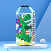 Blue Dino Big Size Clip On & Backpack Style Waterproof Swimming Bag