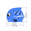 Black Polka Blue Fishy Silicone Swim Cap | 5yrs - 15yrs