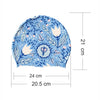 Blue Leaf & Bloom Theme Swimming Cap