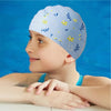 Blue Small Flower Print Swimming Cap