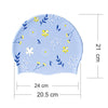 Blue Small Flower Print Swimming Cap