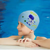 Blue Astro Dino Silicone Swim Cap | 4yrs - 10yrs