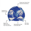 Blue Ferns Swimming Cap