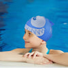 Blue & White Jaw Fish Silicone Swim Cap | 5yrs - 15yrs