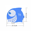 Blue & White Jaw Fish Silicone Swim Cap | 5yrs - 15yrs
