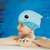 Light Blue Fin Dual Color Silicone Swim Cap | 5yrs - 15yrs