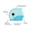 Light Blue Fin Dual Color Silicone Swim Cap | 5yrs - 15yrs