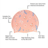 Peach Small Flower Print Swimming Cap