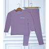 Mauve Round Neck Upper & Lower Body Thermal Winter Warmers