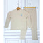 Stripes Brown Round Neck Upper & Lower Body Thermal Winter Warmers