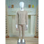 Stripes Brown Round Neck Upper & Lower Body Thermal Winter Warmers