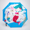 Blue Mermaid with Shutter style cover Kids-Umbrella-6-13Y