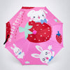 Strawberry Teddy with Shutter style cover Kids-Umbrella - 6-12Y