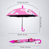 Strawberry Teddy with Shutter style cover Kids-Umbrella - 6-12Y