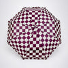 3fold Brown Frills and Checks Printed Umbrella for Teens & Adults