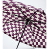 3fold Brown Frills and Checks Printed Umbrella for Teens & Adults