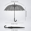 Black Beauty Jelly Transparent Umbrella for Teens & Adults