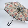 Black Floral Tile Print Umbrella for Teens & Adults