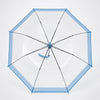 Blue Big Border Transparent Umbrella for Teens & Adults
