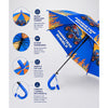 Monster Truck and Flames Print Umbrella for Kids,5yrs-10yrs