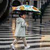 Wheel style Cat & Dog Printed UPF 50+ Kids-Umbrella-5-10Y