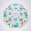 Dinoland Transparent Green Umbrella for Toddlers & Kids