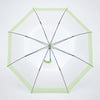 Green Big Border Transparent Umbrella for Teens & Adults