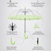 Green Big Border Transparent Umbrella for Teens & Adults