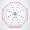 Peach Big Border Transparent Umbrella for Teens & Adults