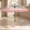 Peach Big Border Transparent Umbrella for Teens & Adults