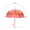 Self Print Pink Transparent Umbrella for Kids and Teens, 8yrs - 15yrs