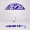 Purple Floral Tile Print Umbrella for Teens & Adults