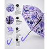Purple Floral Tile Print Umbrella for Teens & Adults