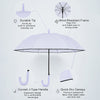 Purple Solid Black border Umbrella for Adults