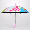Wheel style Strawberry & Teddy Printed UPF 50+ Kids-Umbrella-5-10Y