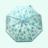 Self Print Turquoise Transparent Umbrella for Kids and Teens, 8yrs - 15yrs