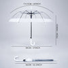 White Big Border Transparent Umbrella for Teens & Adults