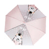 Pink Translucent Bunny Hugs, Rain and All-season Umbrella for Kids & Adults